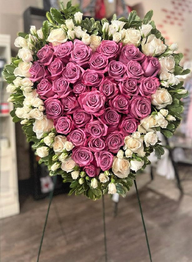 Heart of Roses Standing Spray