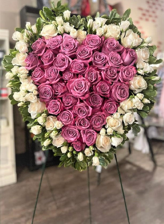 Heart of Roses Standing Spray