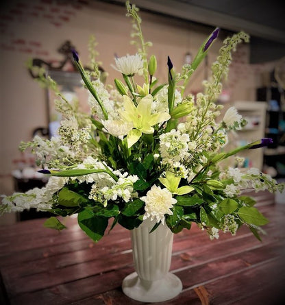 Elegance and Purity Floor Arrangement