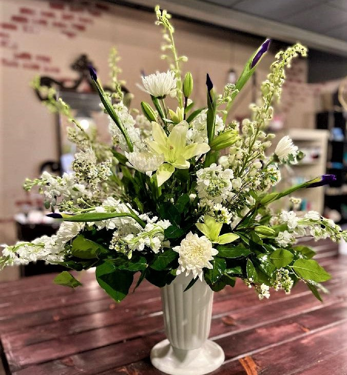 Elegance and Purity Floor Arrangement